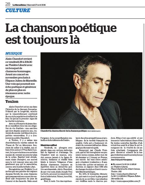 Alain Chamfort La chanson poétique est toujours là
